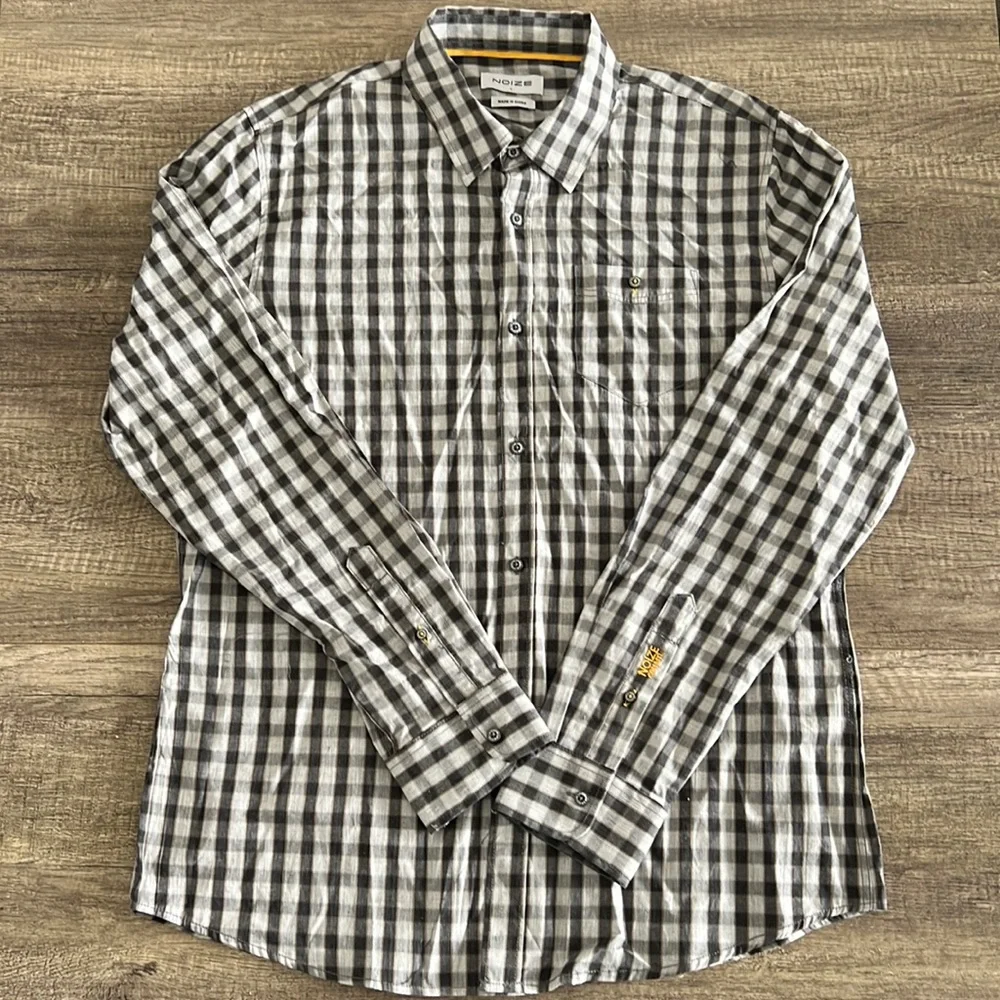 Noize Button Down Shirt - Size Large- Gray/black - Picture 1 of 4